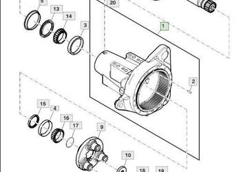 John Deere 6110 - oś tylna - zwolnica obudowa AL219926