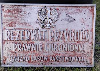 Tablica rezerwat przyrody prawnie chroniony
