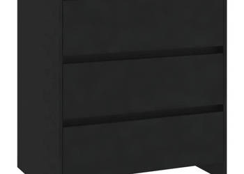 Komoda czarna 70x41x75 cm materiał drewnopochodny WM-809747