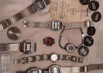 9 sztuk Zegarków z czasów PRL, elektroniczne na baterię