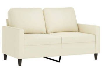 Sofa 2-osobowa kremowy 120 cm tapicerowana aksamitem WM-359197