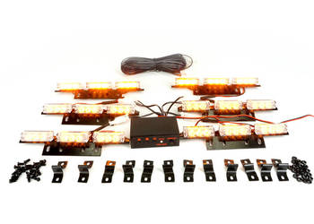 LAMPA STROBOSKOP LED 6 X 9 POMARAŃCZOWA