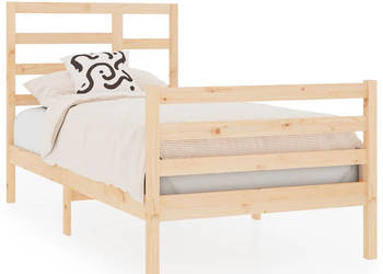 Rama łóżka lite drewno pojedyncza 75x190 cm WM-3105820
