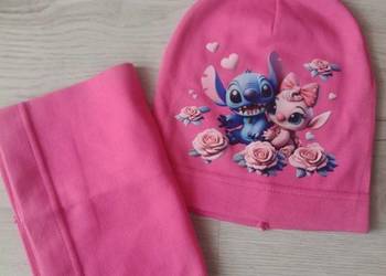 Czapka Wiosenna Stich z szalikiem typu komin