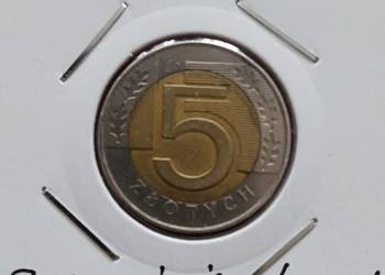 5 złotych 1996 r - destrukt mennicy- przesunięcie stempla