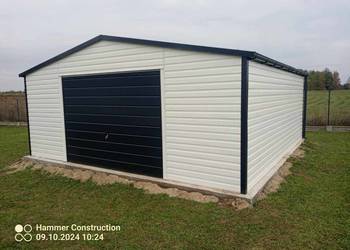 Garaż blaszany 6x6 Wzmocniony PROFILAMI. Producent SZYBKA REALIZACJA