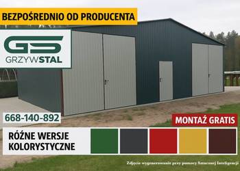 Duży Garaż blaszany|Magazyn|Wiata|Rolnicza Hala Stalowa – GRZYWSTAL