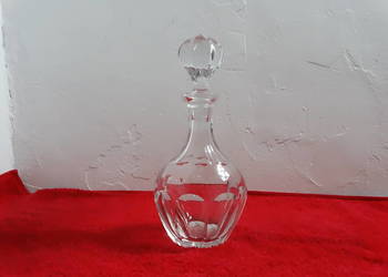 Masywna karafka szklana retro – 1,2 kg – Vintage PRL