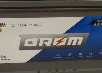 Akumulator 190Ah 1100A  GROM Premium ze stopką LEWY PLUS
