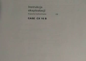 dtr instrukcja obsługi CASE CX16B i inne
