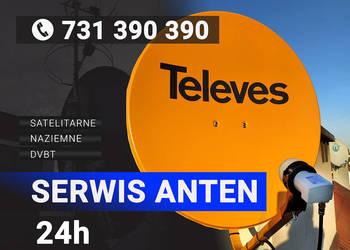 Montaż serwis anten satelitarnych naziemnych TV DVBT-2 ustawianie anten