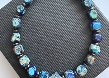 Bransoletka z kamieni naturalnych hematyt,jaspis cesarski