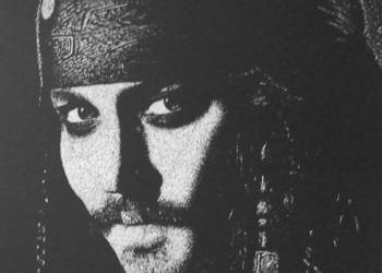 Piraci z Karaibów Obraz grawerowany na blasze... Johnny Depp Jack Sparrow