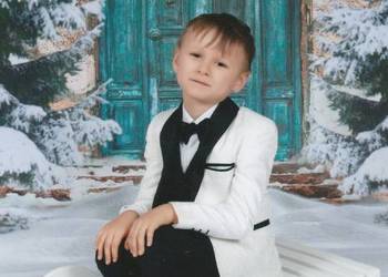 ZENMONI Garnitur dla Chłopca 5-6 Lat Czarno Biały 104-110