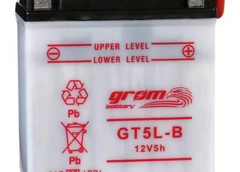 Akumulator motocyklowy 12V 5Ah 80A P+ GROM YB5L-B