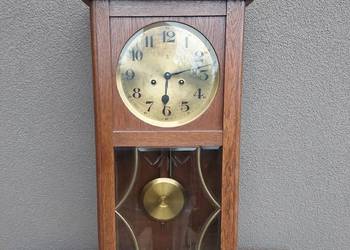 Stary zegar ścienny gabinetowy GB Gustav Becker ładny sprawny film F012