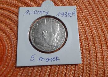 moneta niemiecka III Rzesza z 1938r