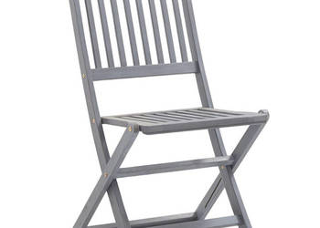 Składane krzesła ogrodowe z poduszkami 8 szt. drewno akacjowe WM-3078306