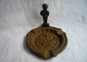 Antyk Popielniczka z Figurką Chłopca Wyjątkowa UNIKAT Antyk Popielniczka z Figurką Chłopca Wyjątkowa UNIKAT