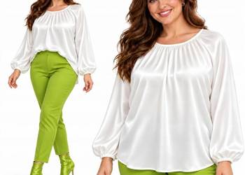 Bluzka damska plus size satynowa biust 128cm