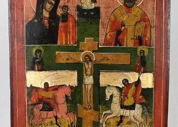 Ikona czteropolowa, Jezus Chrystus Ukrzyżowany, 0027