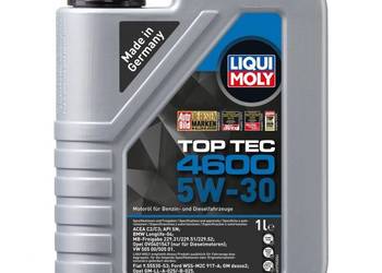 OLEJ LIQUI MOLY TOP TEC 4600  5W30 1L ACEA C3 API SM CF BMW LL04, OPEL DEX… OLEJ LIQUI MOLY TOP TEC 4600  5W30 1L ACEA C3 API SM CF BMW LL04, OPEL DEX…