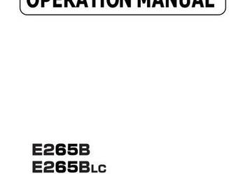 Kobelco E265b E265blc instrukcja obsługi DTR PL