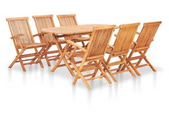 vidaXL 7-cz. zestaw składanych mebli ogrodowych(SKU:48999)