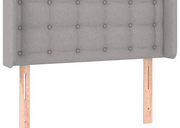 Zagłówek do łóżka z LED jasnoszary 93x16x78/88 cm tkanina WM-3123652