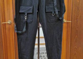 Nowe spodnie bawełniane MEGI Collection  L/XL dresowe  czarne z kieszeniami
