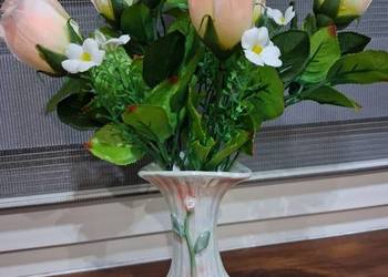 Wazonik z porcelany iryzowanej PRL Nieużywany Okazja