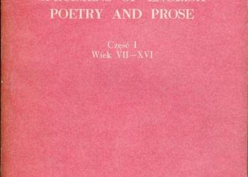 SPECIMENS OF ENGLISH POETRY AND PROSE CZESC I i II