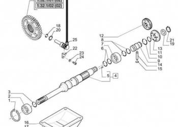 New Holland T6010 Koło zębate 38t, 35mm width 5193854