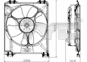WENTYLATOR CHŁOD. - SUZUKI SX4 (EY/GY)/FIAT SEDICI 06/2006=>