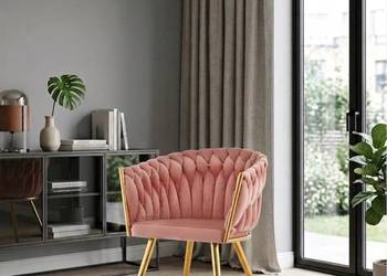 Różowe KrzesłoTapicerowane Rosa-B, Wysyłka 24H, Dostawa 0zł