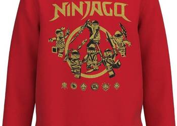 122 Bluza z kapturem Lego czerwona Sweat Hoodie 7lat +