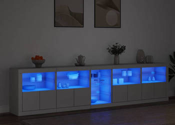 Szafka z oświetleniem LED biała 283x37x67 cm WM-3209023