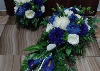 Kompozycja wiązanka nagrobna obciazona wszystkich świętych stroik na grób