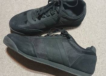 Buty męskie, czarne, eleganckie, sportowe, Lanetti, rozmiar 40
