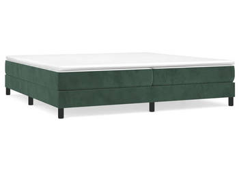Łóżko kontynentalne z materacem zielone aksamit 200x200 cm WM-3144354