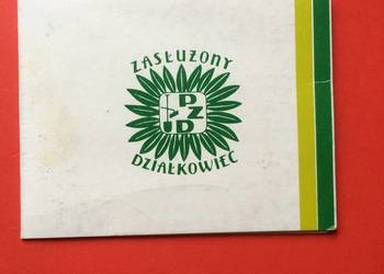 ( 942 ) Legitymacja Odznaki Zasłużonego Działkowca Puk