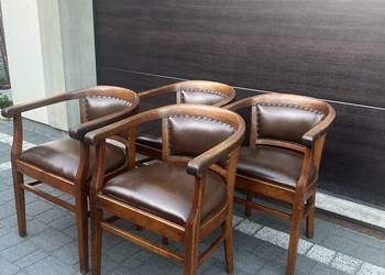 Komplet solidnych polskich krzeseł giętych