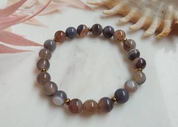 Bransoletka agat perski i hematyt