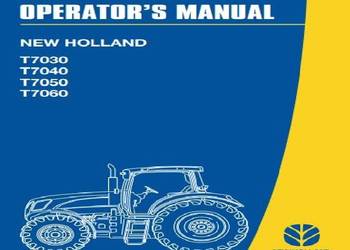 New Holland T7030 T7040 T7050 T7060 instrukcja obsługi