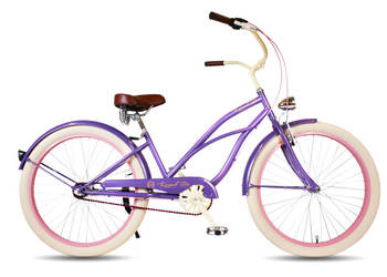 Rower beach cruiser 26 / 28 miejski damski Violet fioletowy