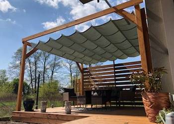 Szycie zasłon i zadaszeń materiałowych na wymiar