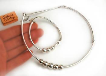 Nowy komplet naszyjnik i bransoletka, srebro pr. 925, srebrne kulki