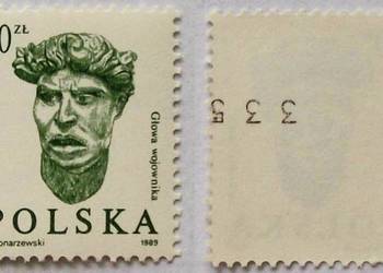 ZNACZKI POLSKIE rok 1989 Fi 3088 z numerem odwróconym 3 cyfry