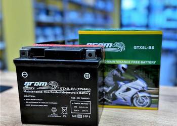 Akumulator motocyklowy 12V 4Ah 80A P+ GROM GTX5L-BS