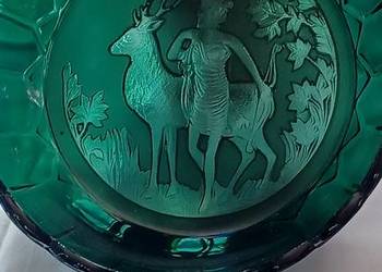 MISA CIĘZKA ZĄBKOWICE DIANA Z JELENIEM 22 SREDNICA SZMARAGDOWA -PRL WCZESNY